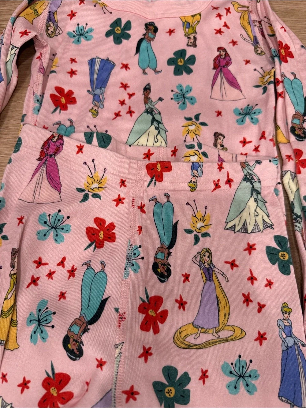 Hanna Andersson Pink Princess Print Kids Pajama Set